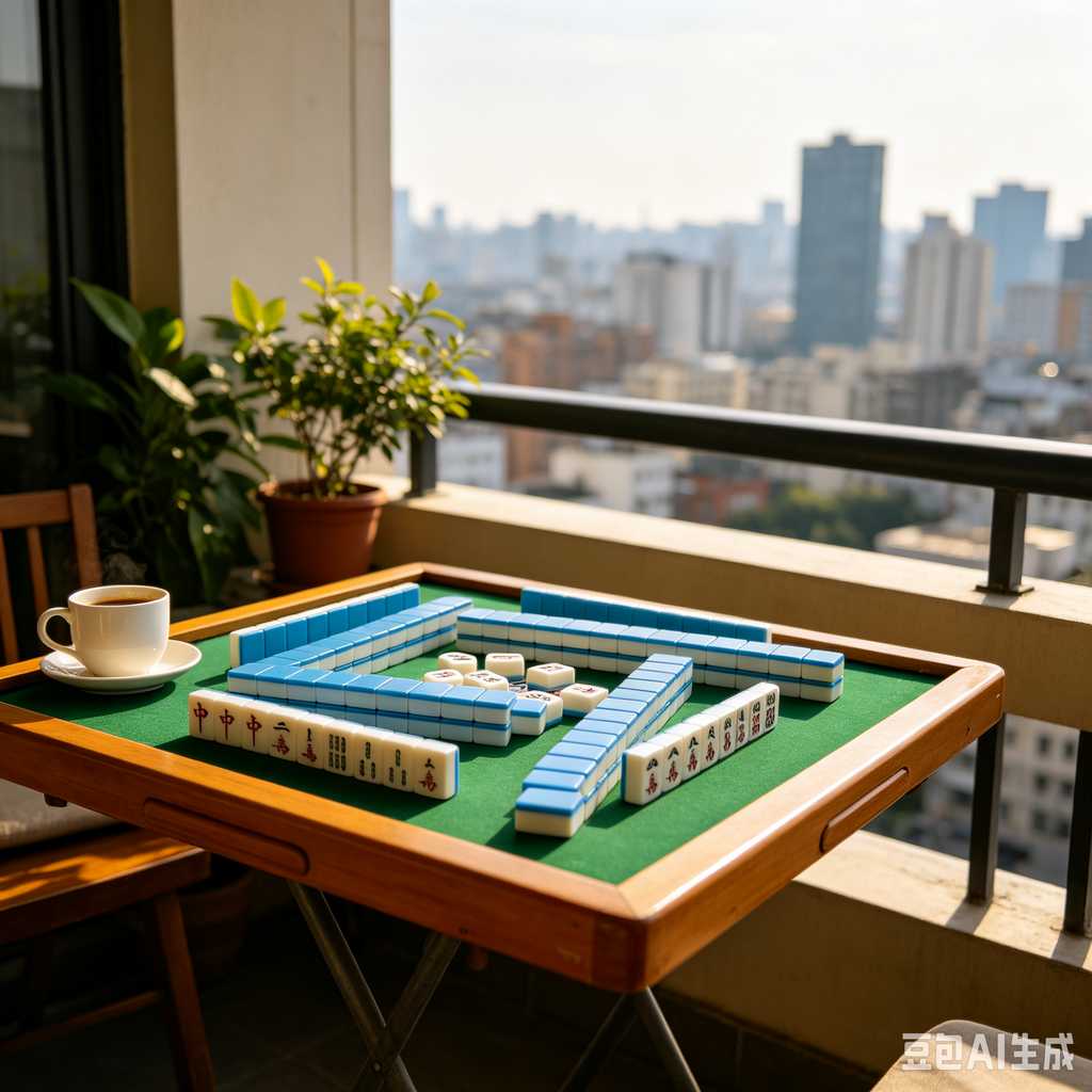 modern text mahjong tiles